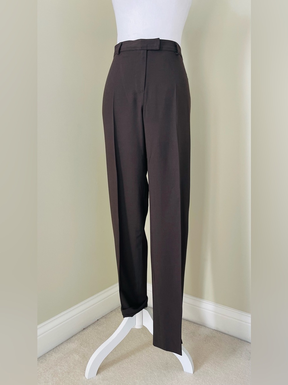 Cynthia Steffe dark brown tailored dress straight Leg trousers NWT Size 8